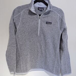 Patagonia Speckled Gray Quarter-Zip Fleece Pullover Sweater Women's